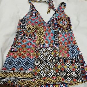 NWT Womens Small Tankini Halter Swim Suit Top